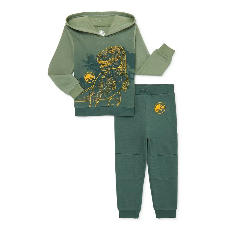 Jurassic World Baby and Toddler Boys Fleece Hoodie and Joggers, 2-Piece Outfit Set, Sizes 12M-5T | Walmart (US)