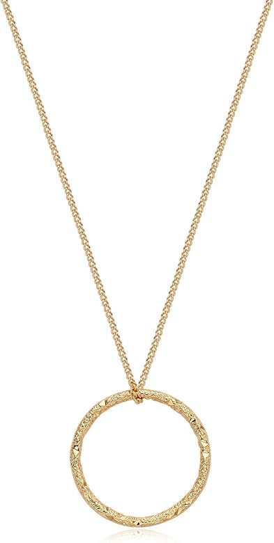 Fettero Women Moon Necklace Hammered Coin Full Karma Circle New Crescent Moon Phase Pendant Daint... | Amazon (US)