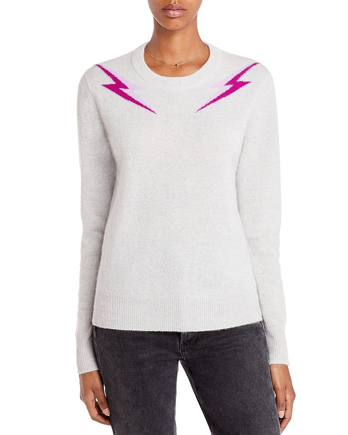 AQUA Cashmere
            
    
                
                    Lightning Bolt Cashmere Swea... | Bloomingdale's (US)