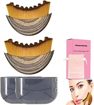 Dry Lymphatic Contour Face Brush for Lymphatic Drainage, 2 Packs Soft Facial Brushes Curved Desig... | Amazon (US)