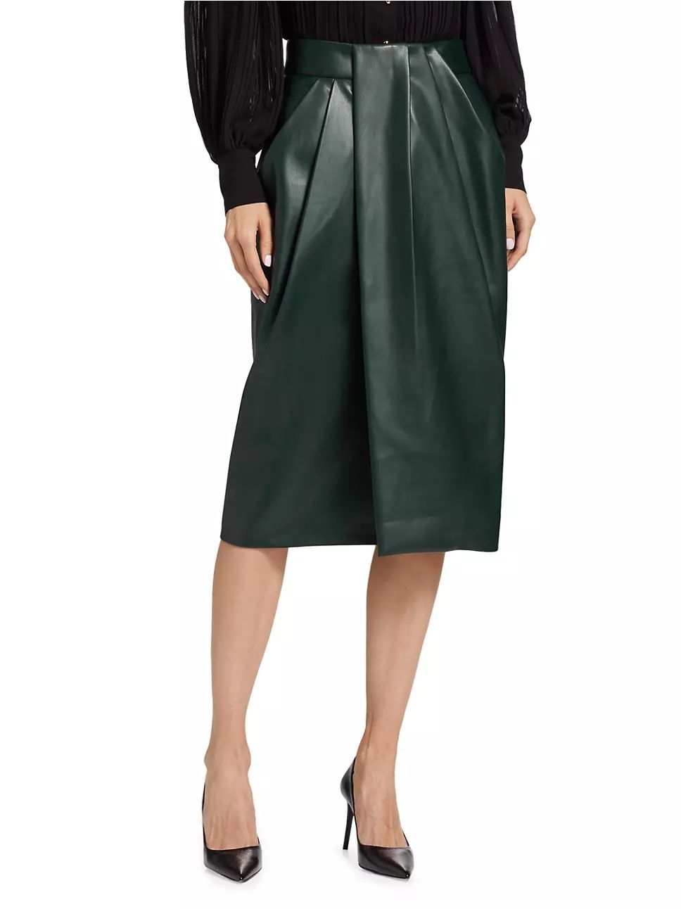 Vicki Vegan Leather Knee-Leather Skirt | Saks Fifth Avenue