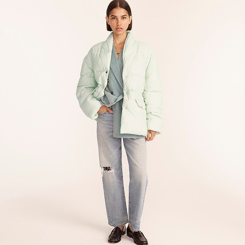 Shawl collar puffer jacket with PrimaLoft® | J.Crew US