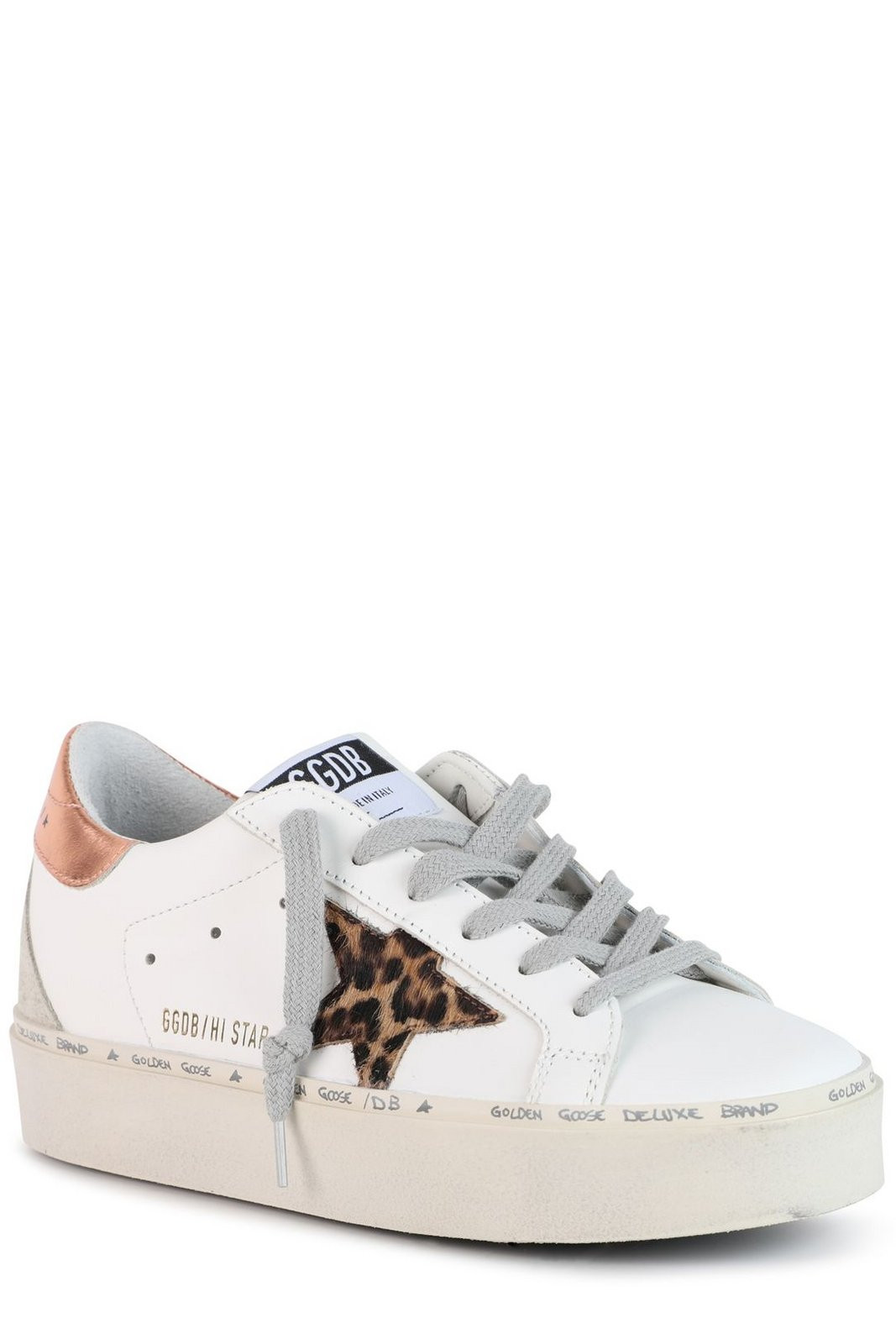 Golden Goose Deluxe Brand Hi-Star Lace-Up Sneakers | Cettire Global