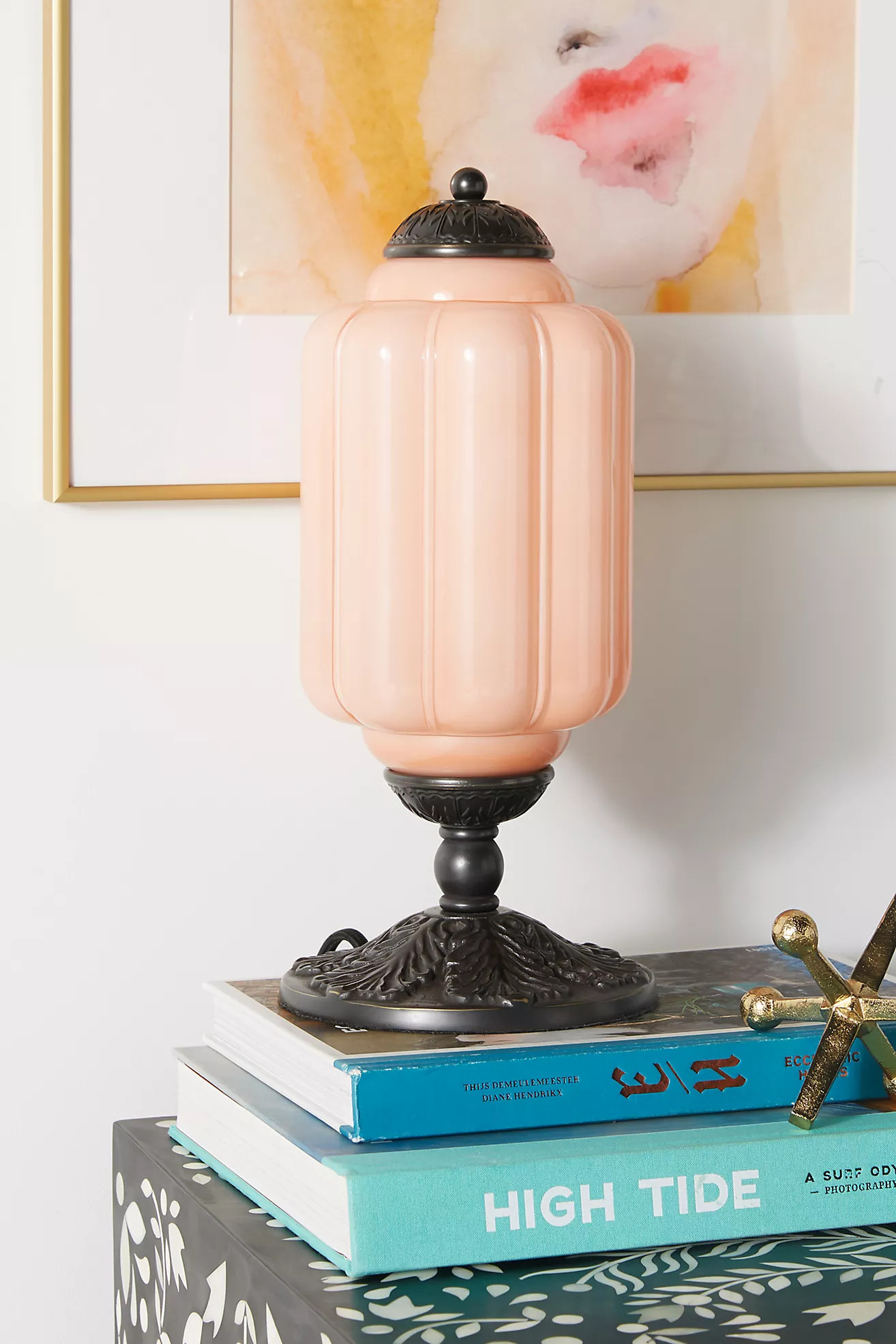 The Eloise Scallop Milk Glass Table Lamp | Anthropologie (US)