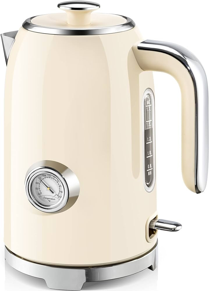 SUSTEAS Electric Kettle - 57oz Hot Tea Kettle Water Boiler with Thermometer, 1500W Fast Heating S... | Amazon (US)