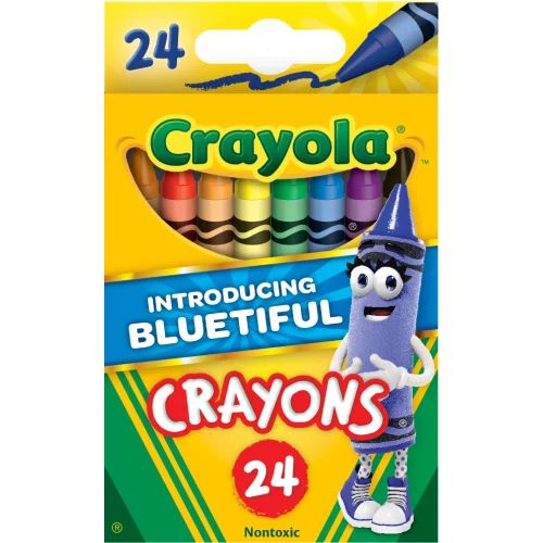 Crayola Classic Crayons Featuring Bluetiful, 24 Count | Walmart (US)