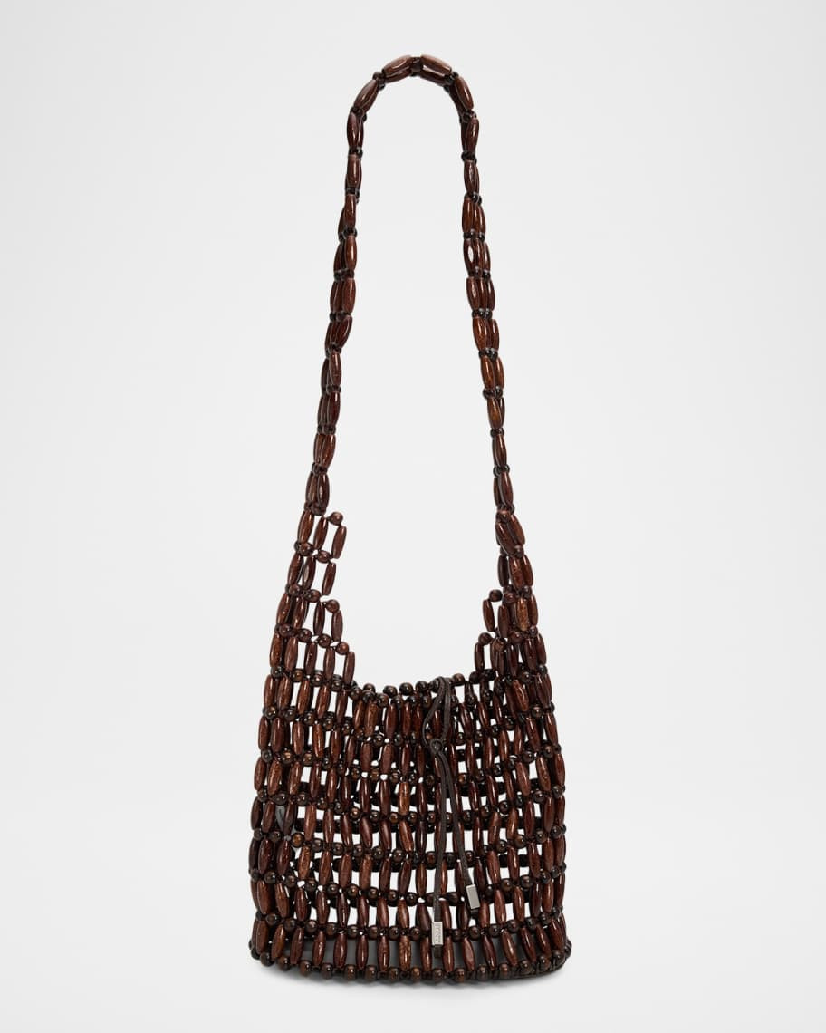 STAUD Coronado Wooden Bead Tote Bag | Neiman Marcus