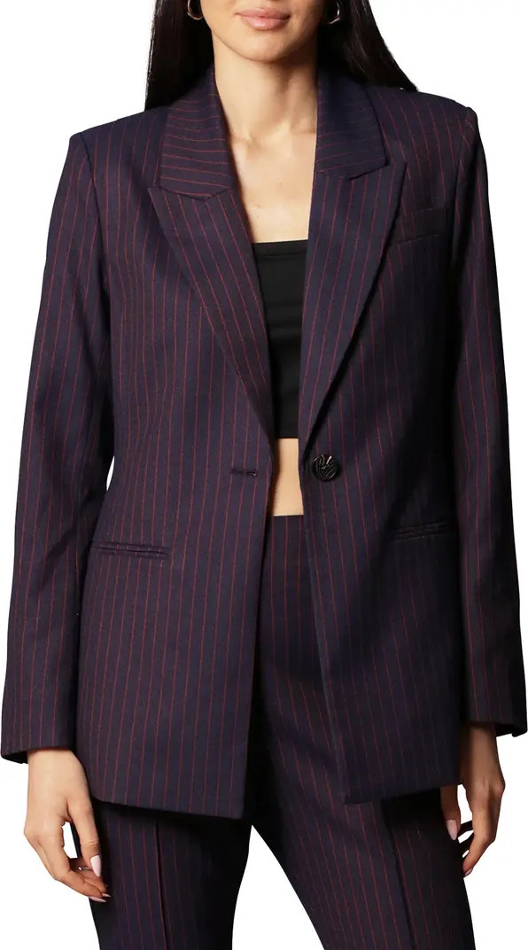 Structured Stretch One-Button Blazer | Nordstrom