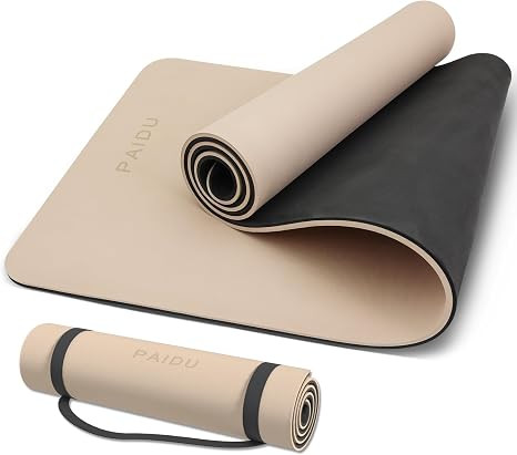 PAIDU POE Yoga Mat （10mm）Extra Thick Fitness Mat 72"x24" with Carry Strap | Non-slip, tear-re... | Amazon (US)