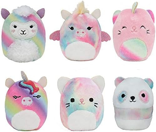 Squishville by Squishmallow Mini Plush Rainbow Dream Squad, Six 2” Rainbow Animals, Irresistibl... | Amazon (US)