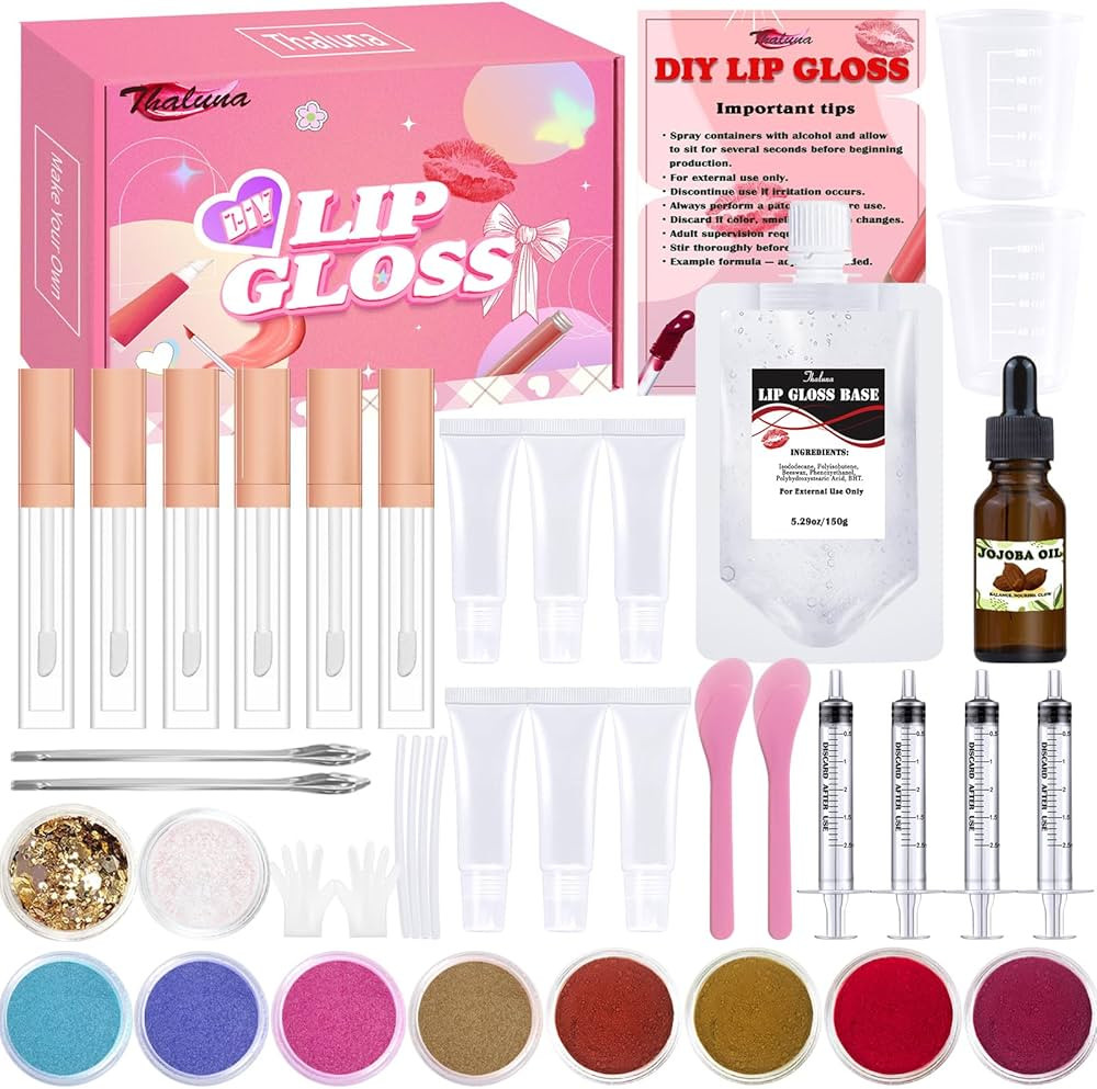 Thaluna Lip Gloss Making Kit, Fun Lip Gloss Kit to Make Your Own Lip Gloss for Girls, Women, Teen... | Amazon (US)
