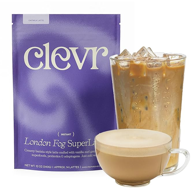 Clevr London Fog Latte, Vegan, Earl Grey Instant Tea Mix, Superfood Powder Blend with Black Tea, ... | Amazon (US)