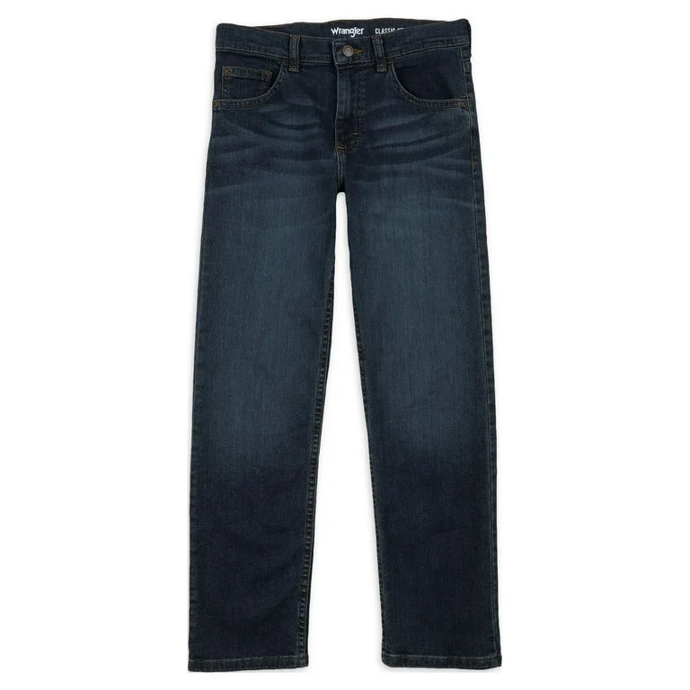 Wrangler® Boys Straight Fit Denim Jeans, Sizes 4-18 Regular, Slim, & Husky - Walmart.com | Walmart (US)