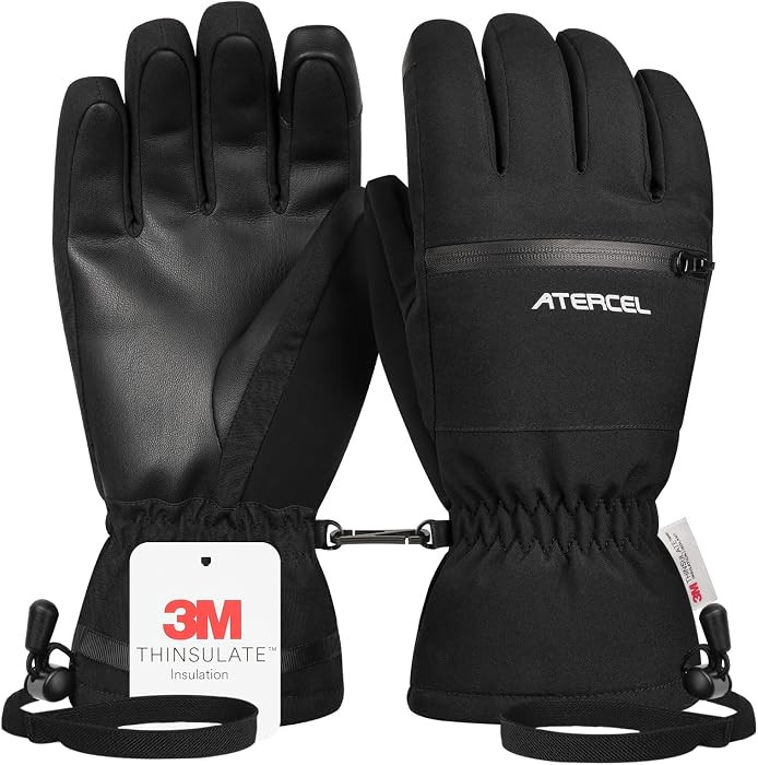 Waterproof Ski Gloves, Warm 3M Thinsulate Gloves, Touchscreen, for Men Women in Skiing, Snowboard... | Amazon (US)