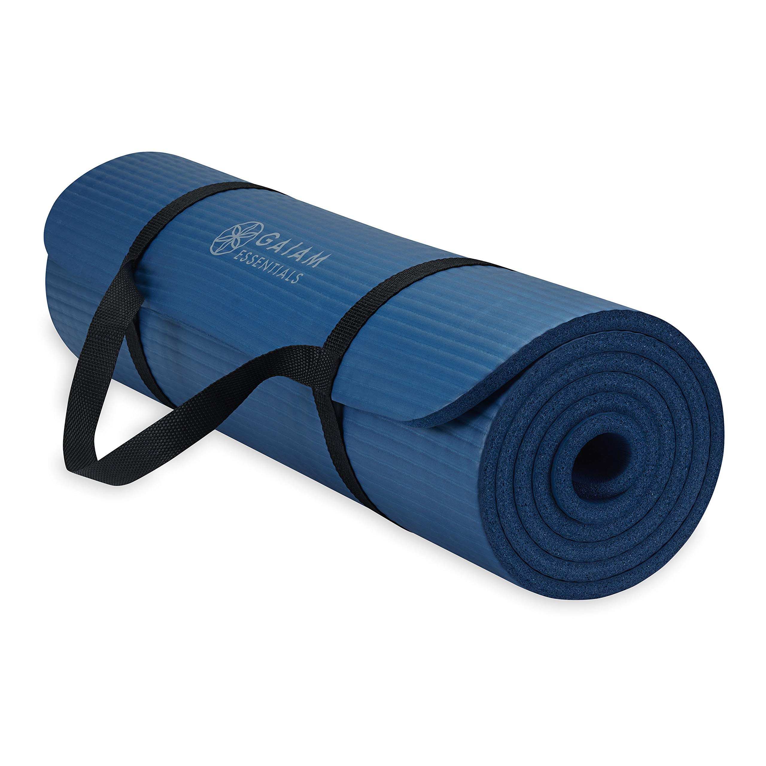 Gaiam Yoga Mat, Pilates & Exercise Mat, Thick 2/5" (10mm) Workout Mat with Easy-Cinch Carrying St... | Amazon (US)
