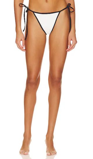 Varsity Triangle Bikini Bottom in White001 | Revolve Clothing (Global)