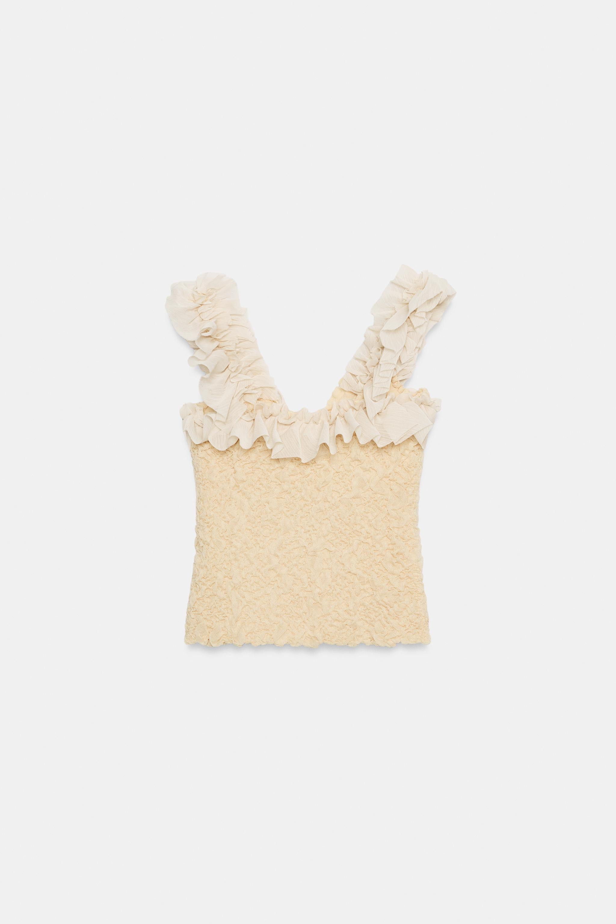 COMBINATION ROMANTIC KNIT TOP | Zara US