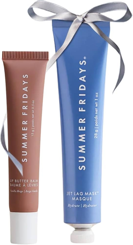 Summer Fridays Lip Butter Balm Hydrating Lip Mask - Shea Butter, Vegan - Vanilla Beige (0.5 Oz) +... | Amazon (US)