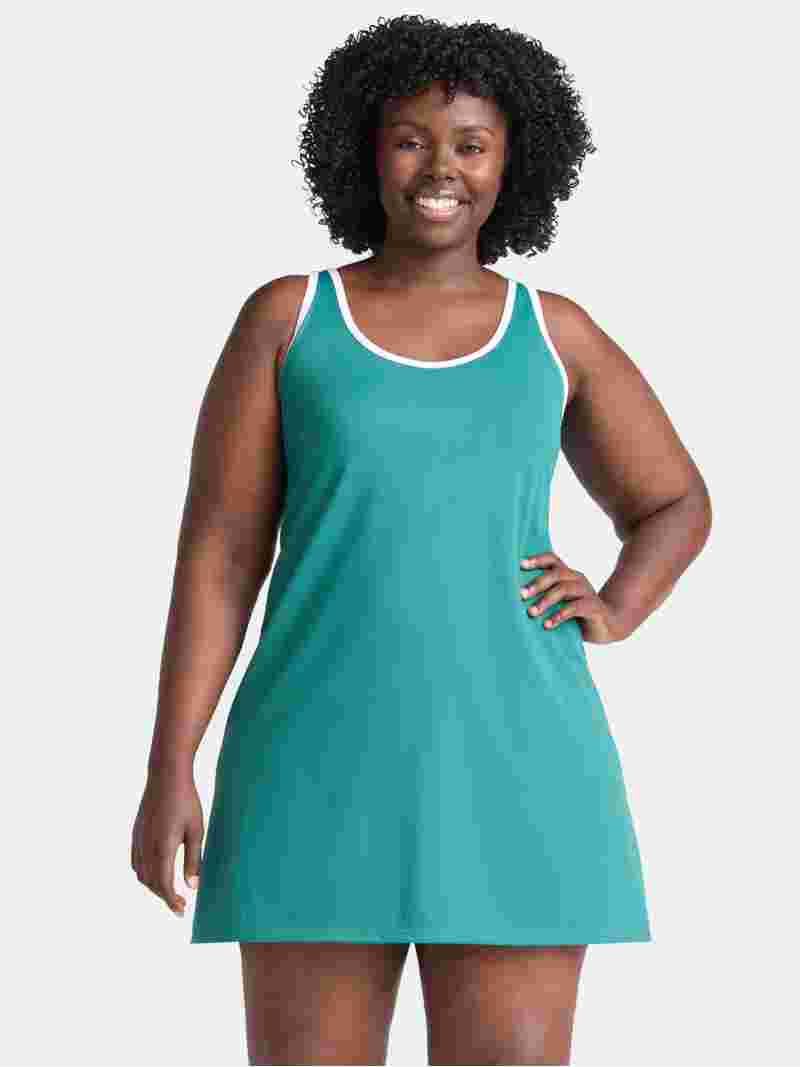 Avia Women's and Women's Plus Racerback Active Piped Dress, Size XS-4X | Walmart (US)