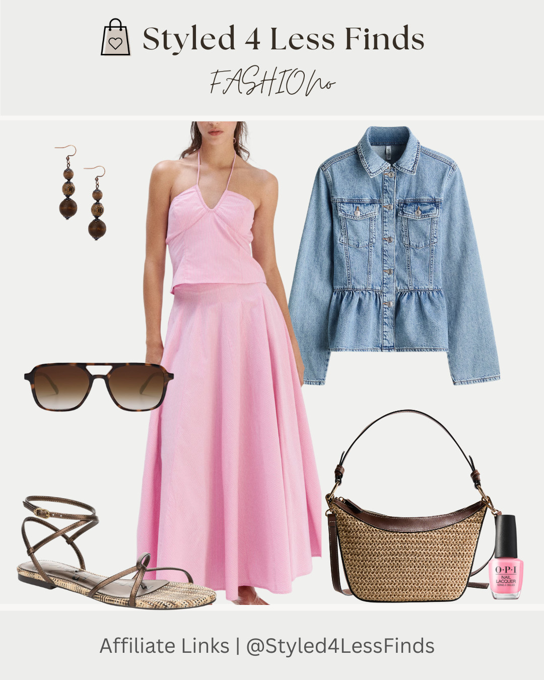 🌸 Pretty in Pink + Effortlessly Chic 🌸

This dreamy pink midi dress is giving all the summer romance vibes! Paired with neutral woven accessories, strappy sandals, and a lightweight denim jacket for cooler evenings, it's the perfect look for brunch, vacation, date night, or summer events. 💕

✨ Style Tip: When wearing a statement color like pink, keep your accessories in neutral tones (raffia, tan, brown, or gold) to create a balanced, elevated look. Add a denim jacket for an easy layer that doesn't compete with the outfit. 

 #LTKcanada #LTKsummer #LTKstyletip