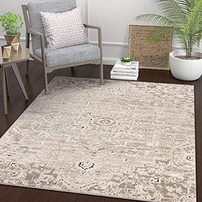 Well Woven Tabitha Ivory Vintage Medallion Area Rug 8x11 (7'10" x 10'6") | Amazon (US)