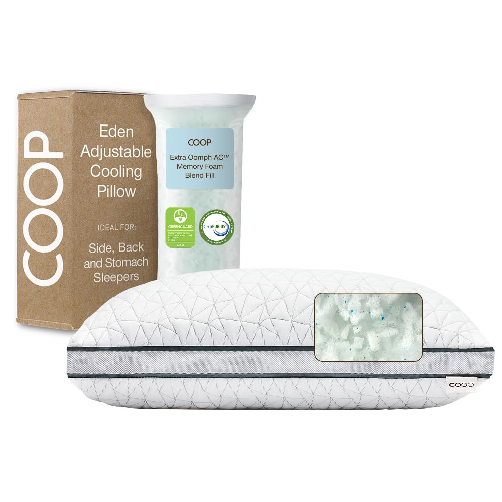 Coop Home Goods Eden Bed Pillow Queen Size for Sleeping on Back, Stomach and Side Sleeper- Medium... | Amazon (US)
