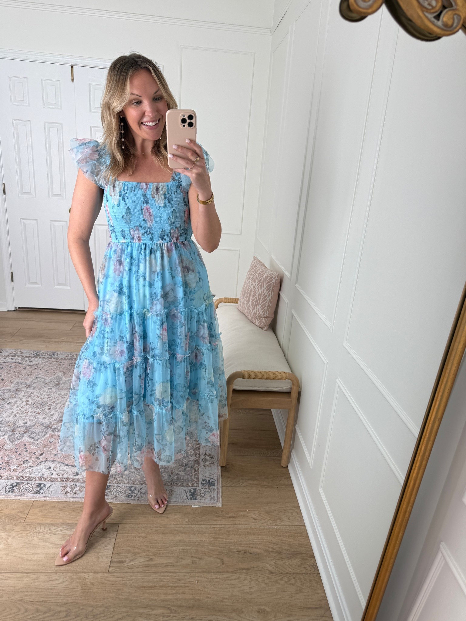 Floral tulle - wedding guest dress - spring dress - wearing a med 