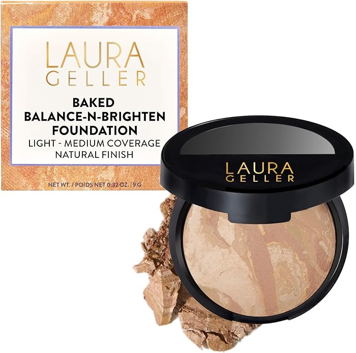 LAURA GELLER NEW YORK Award-Winning Baked Balance-n-Brighten Color Correcting Powder Foundation -... | Amazon (US)