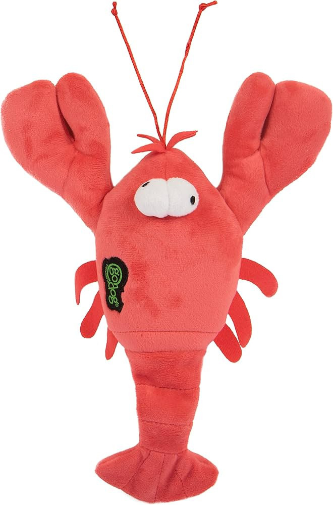 goDog Action Plush Lobster Animated Squeaky Dog Toy, Chew Guard Technology - Red, One Size | Amazon (US)