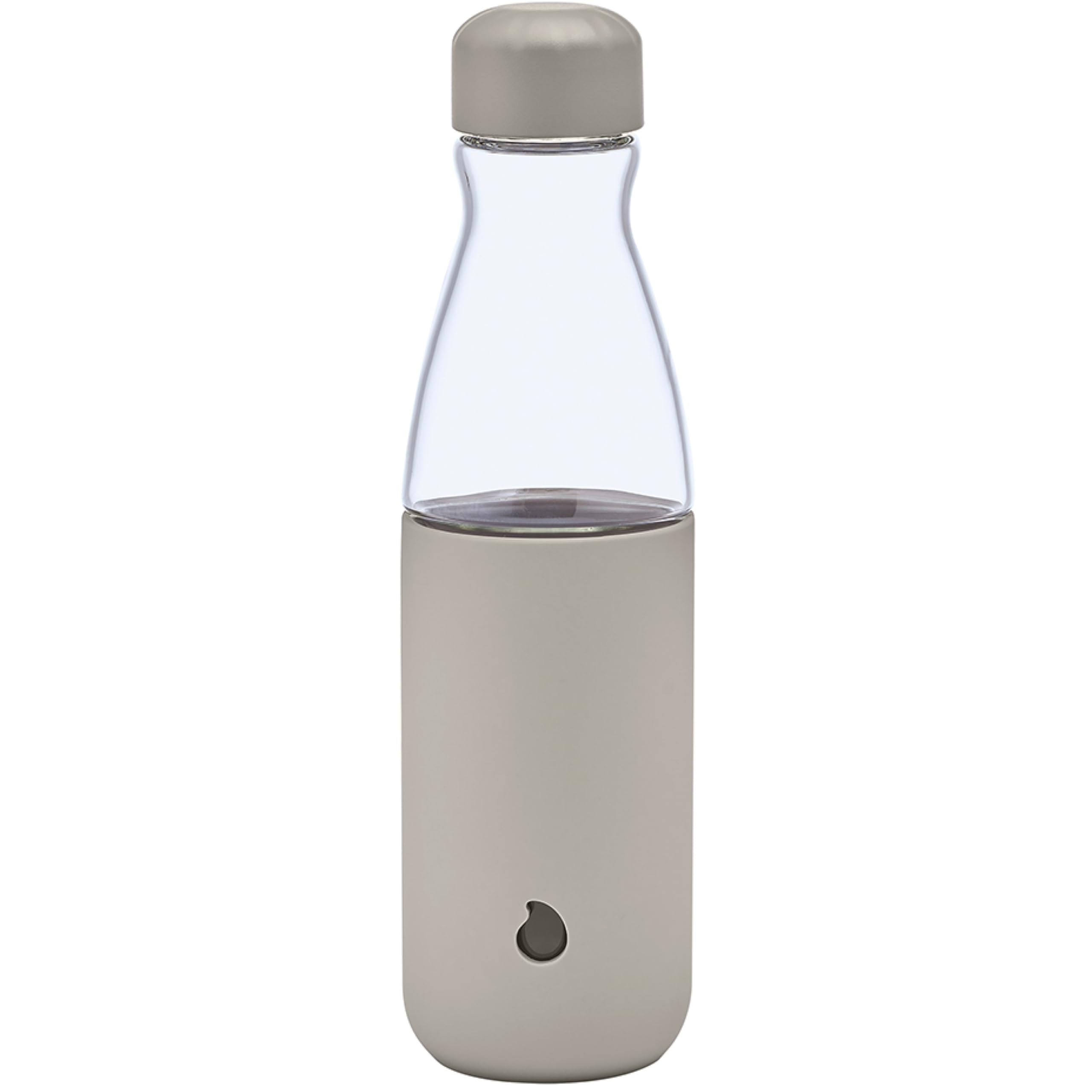S'well Glass Original Water Bottle, 18oz, Lunar Grey, Borosilicate Glass Bottle With Protective S... | Amazon (US)