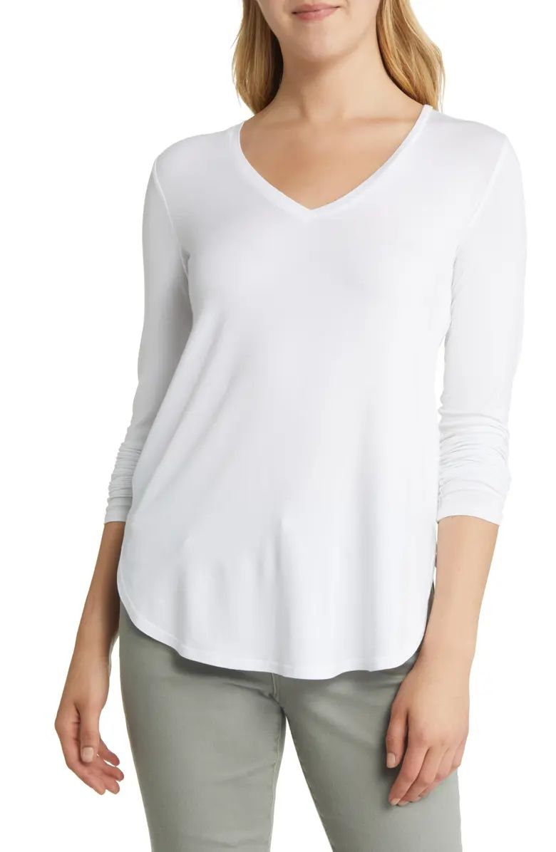 V-Neck Long Sleeve Tunic Top | Nordstrom