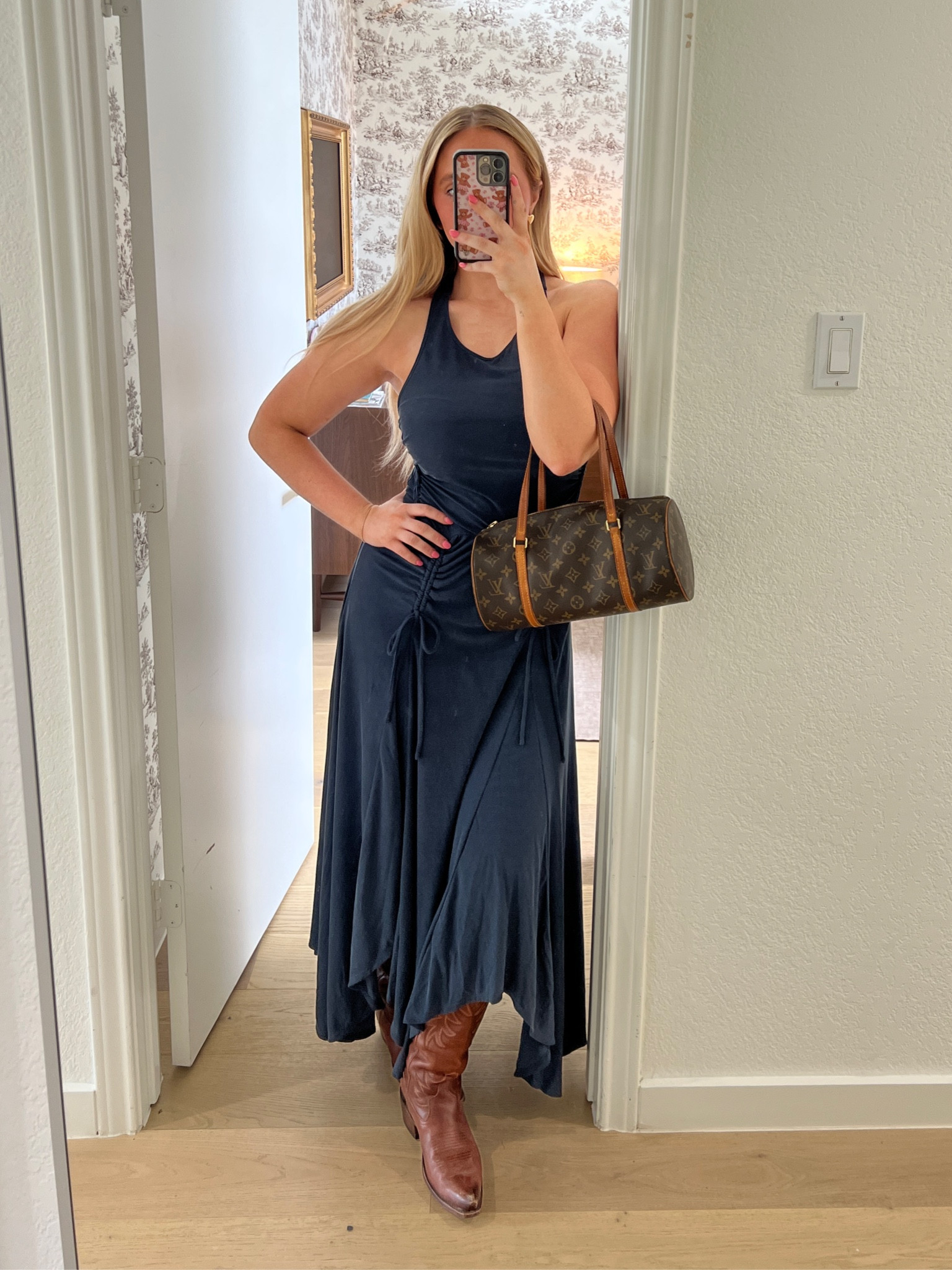 knee length dresses for ladies Sammi Halter Midi Dress