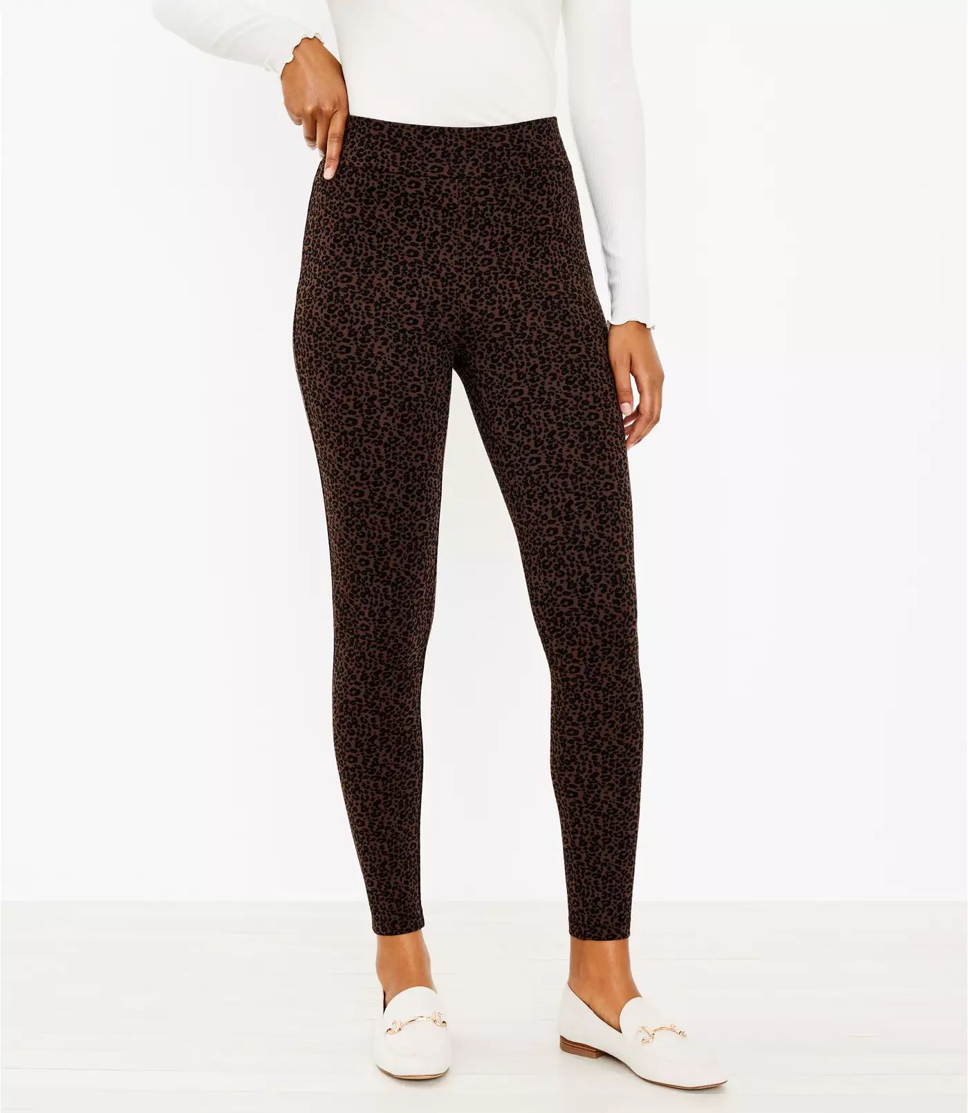 Leopard Print Ponte Leggings | LOFT | LOFT