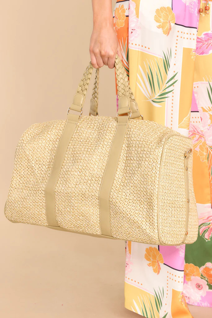 Unapologetically Myself Natural Weekender Bag | Red Dress 