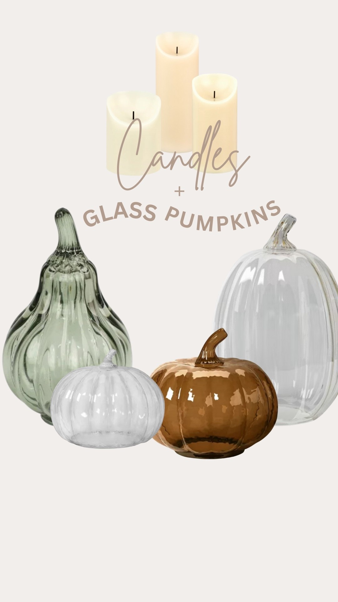 Glass pumpkins and flameless candles ✨

#LTKFallSale #LTKHome #LTKSeasonal