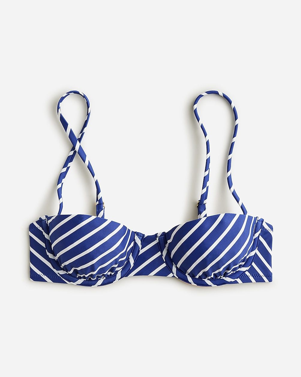 Balconette underwire bikini top in stripe | J.Crew US