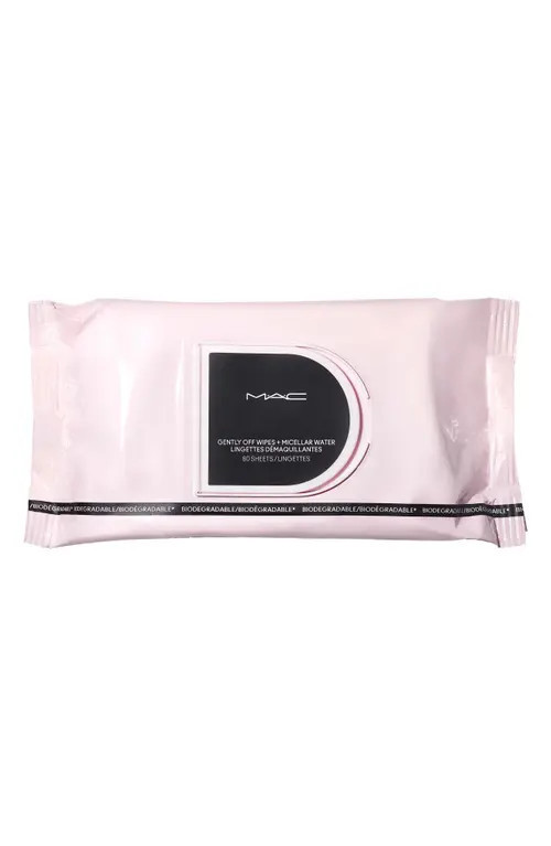 MAC Cosmetics Gently Off Wipes + Micellar Water Makeup Remover Wipes at Nordstrom, Size 30 Count | Nordstrom