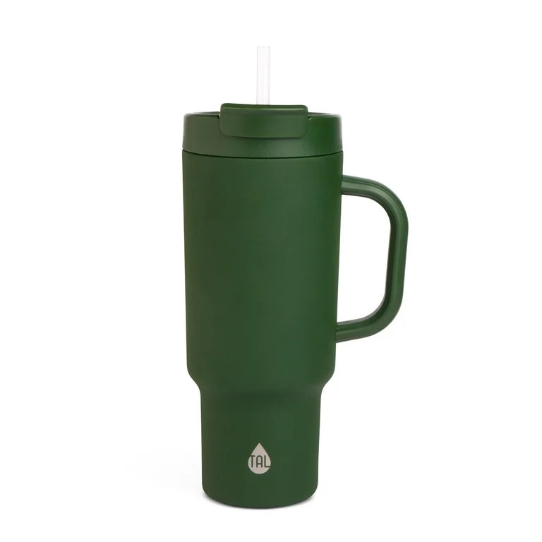 TAL Stainless Steel Hudson Tumbler with Straw 40 fl oz, Army Green - Walmart.com | Walmart (US)