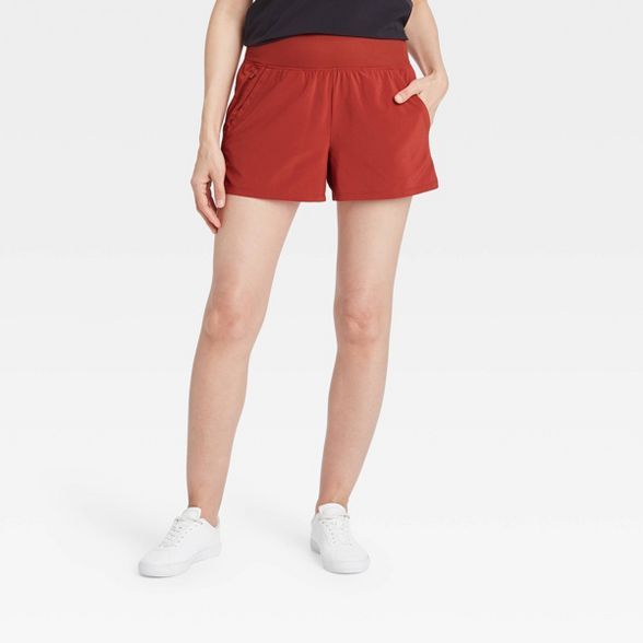 Women's Knit Waist High-Rise Stretch Woven Shorts - All in Motion™ | Target