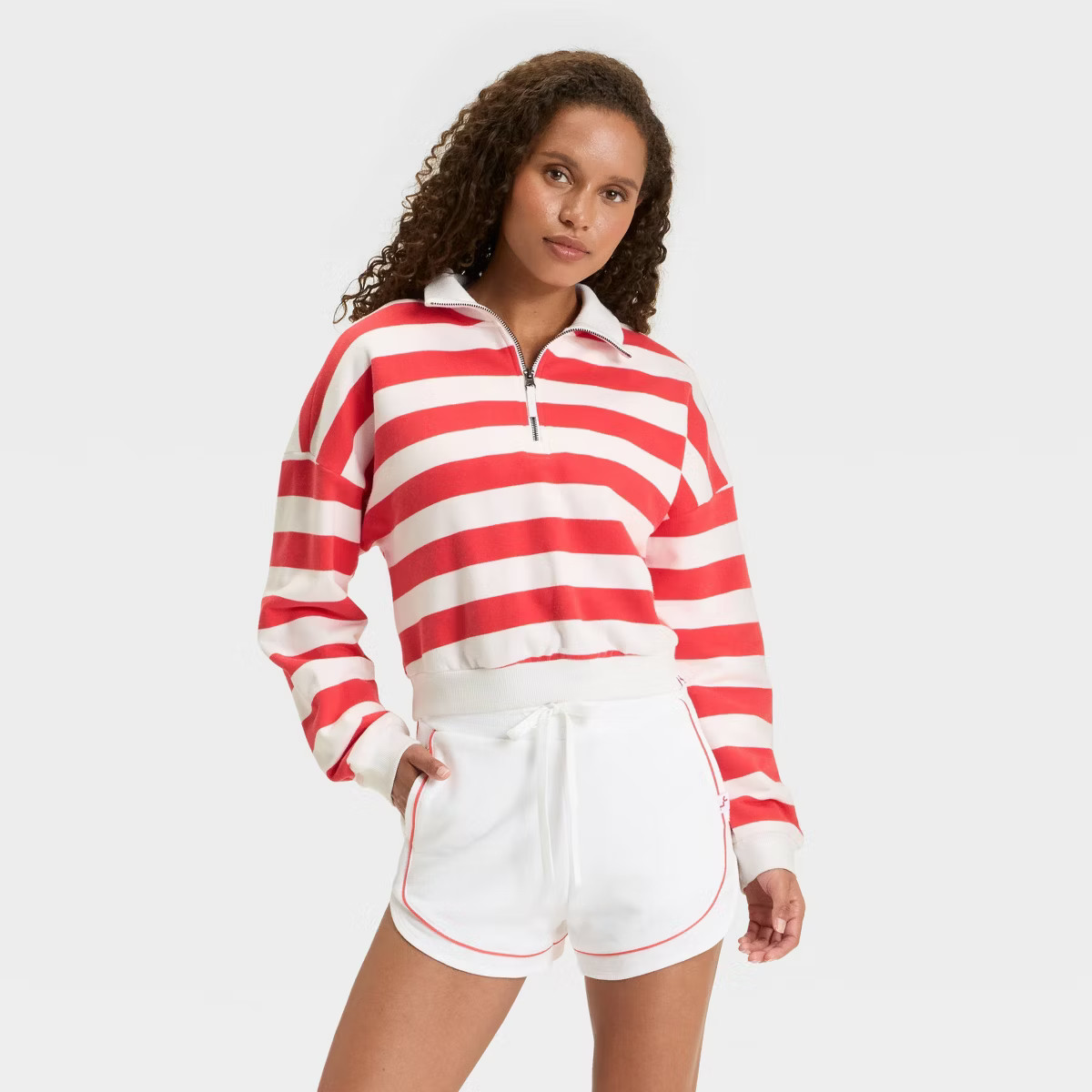 Women's French Terry 1/2 Zip Sweatshirt - JoyLab™ | Target