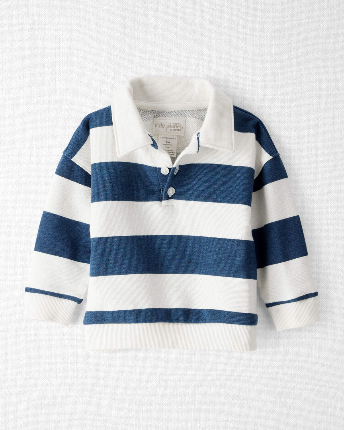 Baby Organic Cotton Henley Top in Stripes | Carter's Inc