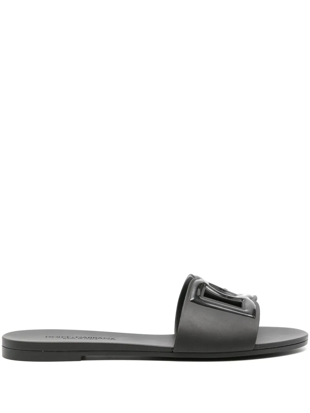 Dolce & Gabbana logo-embossed cut-out Slides | Black | FARFETCH | Farfetch Global
