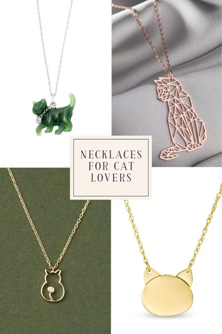 Cute Cat Themed Necklaces for Her 😻 Specialty necklaces for the cat lover from Etsy, Zales, & more with delicate chains and aesthetic pendants in gold, silver, and rose gold, along with some jade jewelry and gemstones! ✨ Follow for more cute cat aesthetic finds 🐾

#LTKbeauty #LTKfamily #LTKstyletip