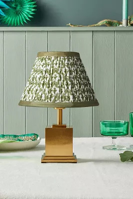 Pooky The Walter Cordless Rechargeable Metal Ruched Shade Table Lamp | Anthropologie (US)