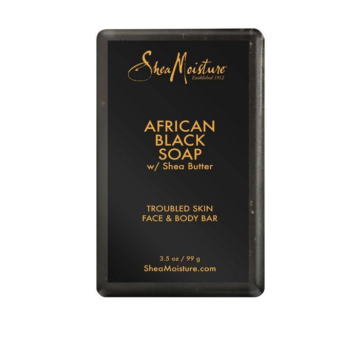 SheaMoisture African Black Soap Face and Body Bar Soap - 3.5oz | Target