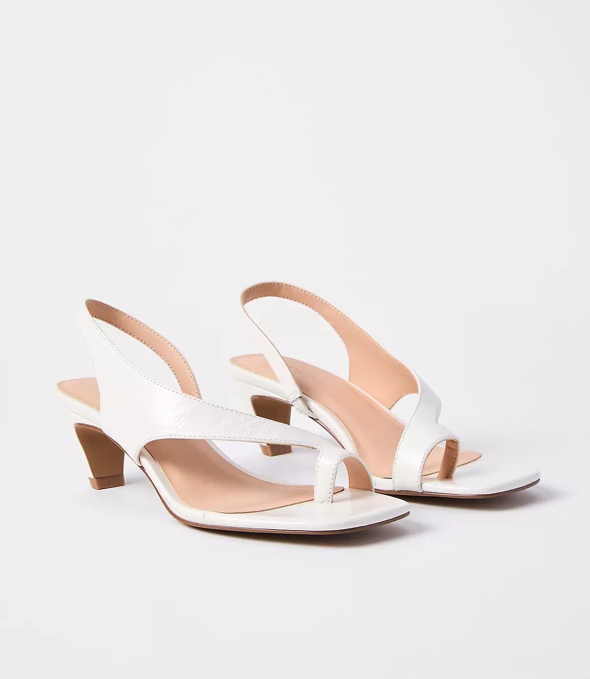 LOFT Versa Asymmetrical Leather Kitten Heels | LOFT