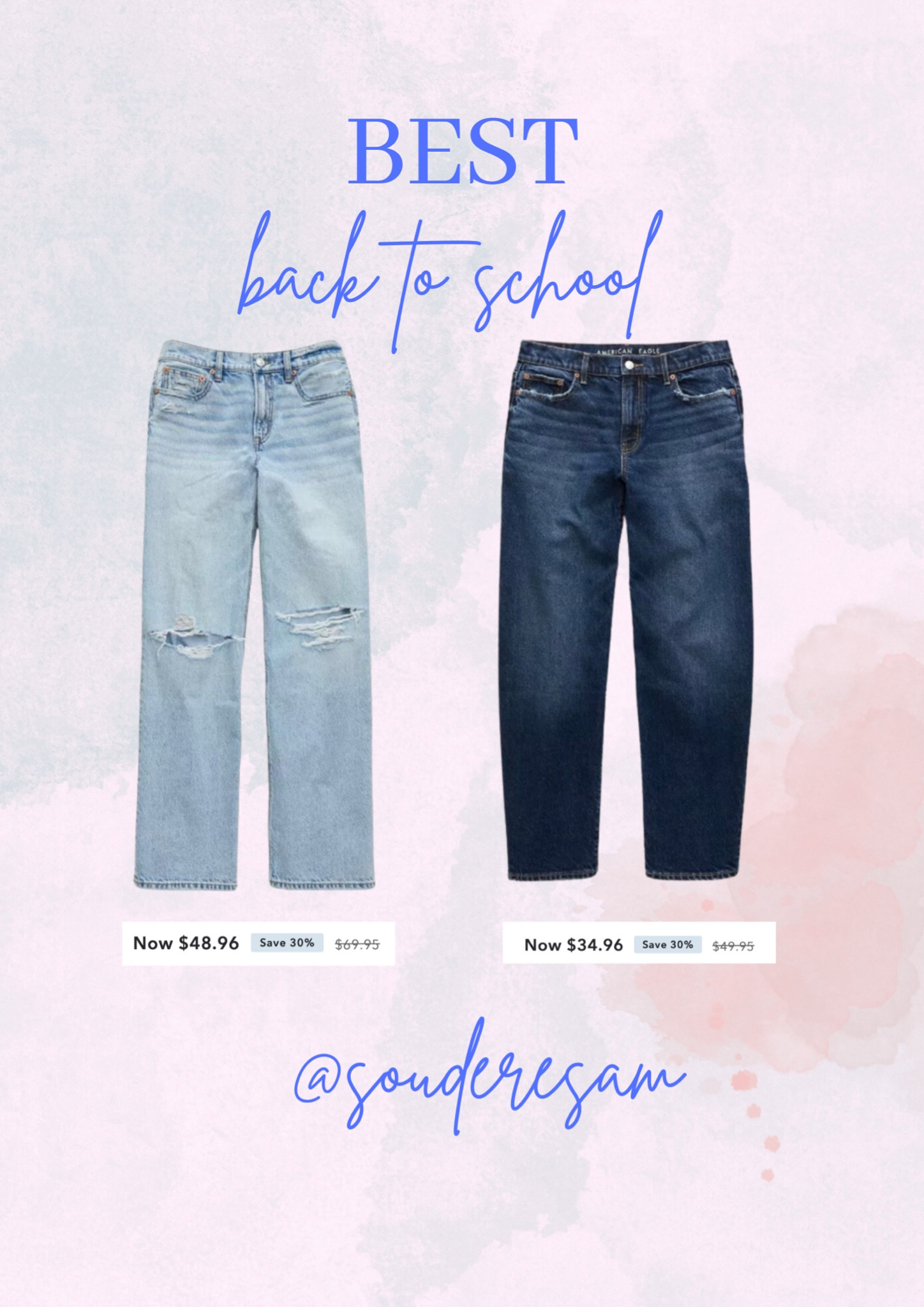 THE BEST back to school denim styles on sale now! 

Obsessed with these AE jeans 