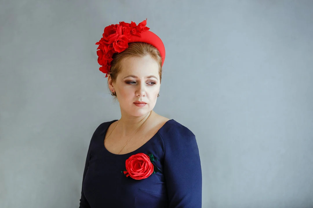 Red Rose Fascinator Hat for Wedding Guest Inspired by Kate Middleton Headband Hat - Etsy UK | Etsy (US)