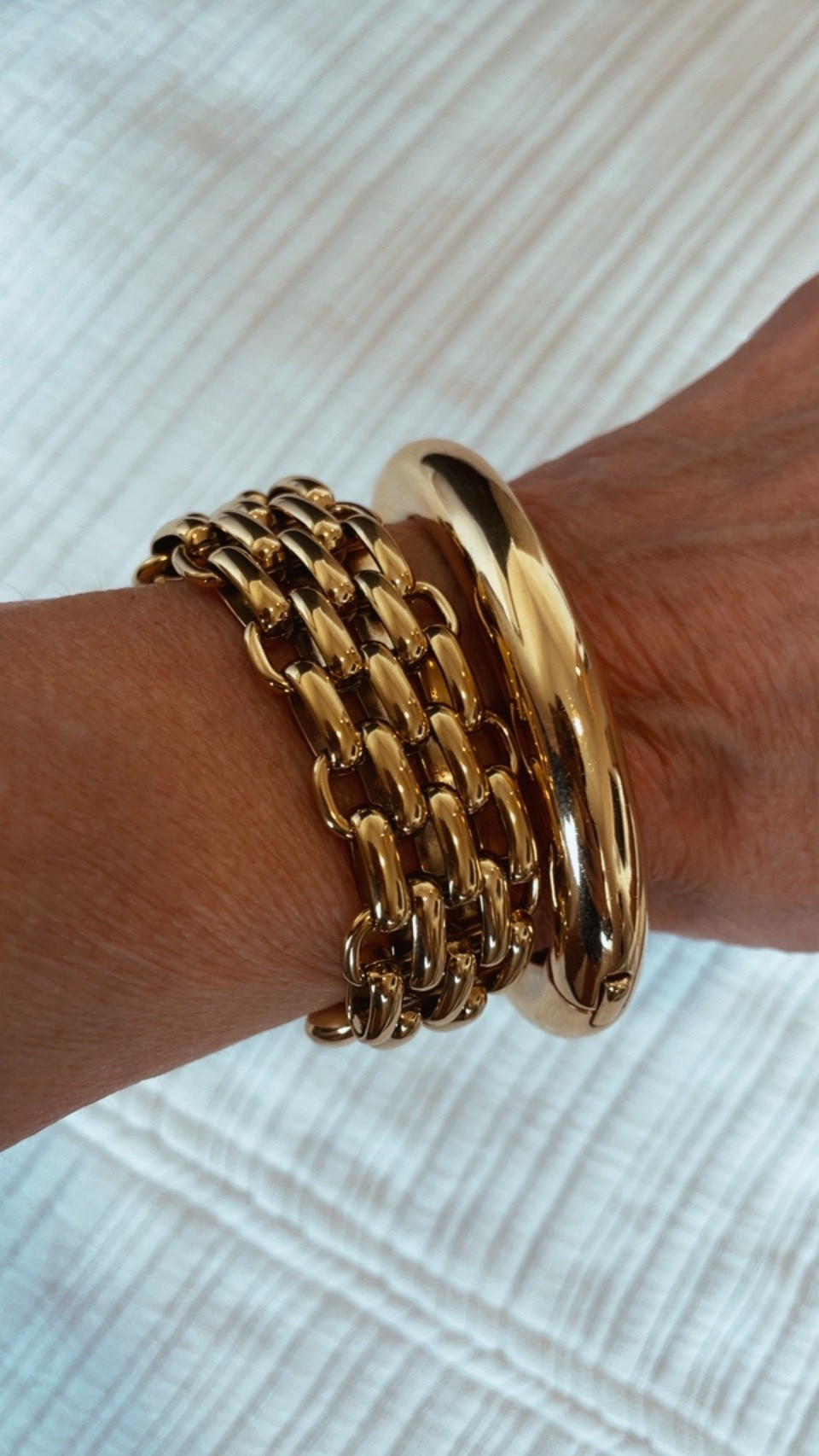 I love a great bracelet stack! 

Whether you want bold or minimalist, silver or gold @_jennybird has something for everyone.

#braceletstack 
#styleover60
#styleover60fashion 
#jewelrystacks 
#accessoryoftheday

#LTKootd #LTKOver40 #LTKgrwm