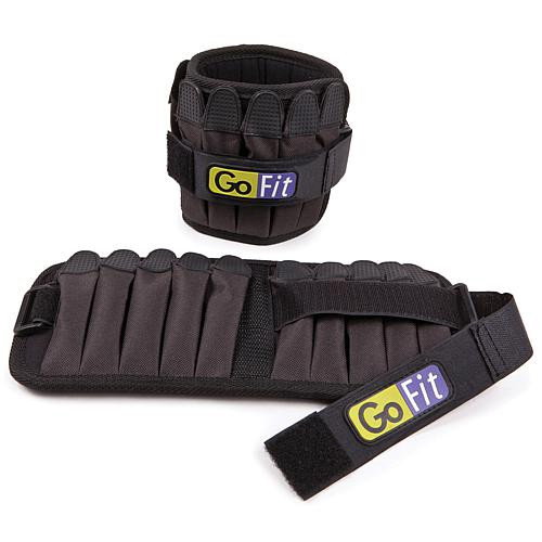 GoFit GF-P5W 5-Pound Pair of Padded Pro Ankle Weights | HSN